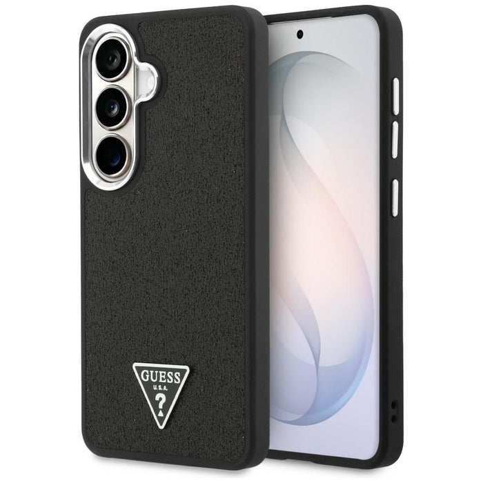 Калъф Guess Fixed Glitter Triangle MagSafe за Samsung Galaxy S26 - черен