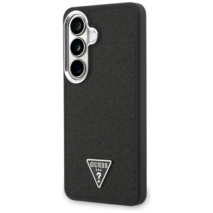 Калъф Guess Fixed Glitter Triangle MagSafe за Samsung Galaxy S26 - черен