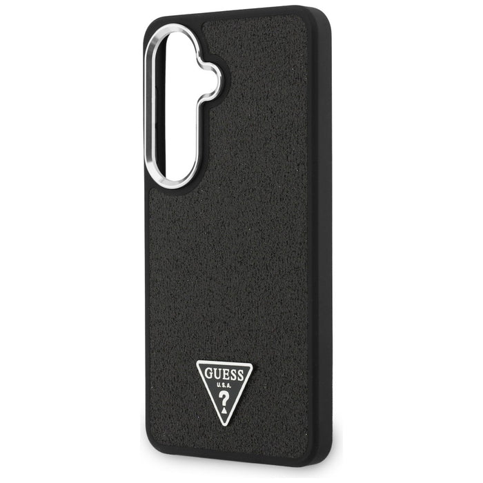 Калъф Guess Fixed Glitter Triangle MagSafe за Samsung Galaxy S26 - черен