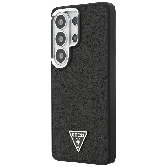 Калъф Guess Fixed Glitter Triangle MagSafe за Samsung Galaxy S26 Ultra - черен