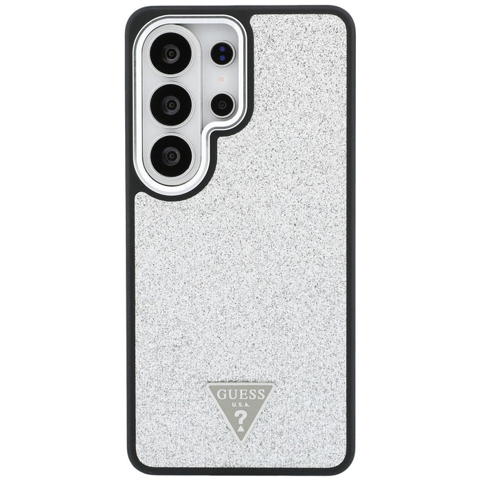 Калъф Guess Fixed Glitter Triangle MagSafe за Samsung Galaxy S26 Ultra - сребрист