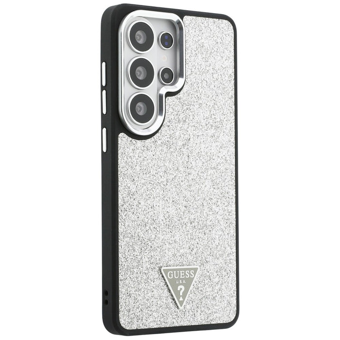Калъф Guess Fixed Glitter Triangle MagSafe за Samsung Galaxy S26 Ultra - сребрист