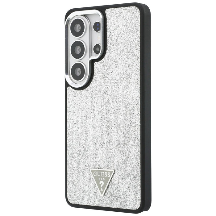 Калъф Guess Fixed Glitter Triangle MagSafe за Samsung Galaxy S26 Ultra - сребрист