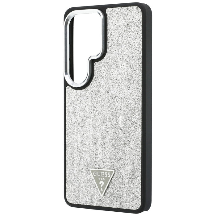 Калъф Guess Fixed Glitter Triangle MagSafe за Samsung Galaxy S26 Ultra - сребрист