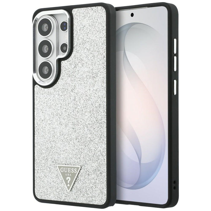 Калъф Guess Fixed Glitter Triangle MagSafe за Samsung Galaxy S26 Ultra - сребрист