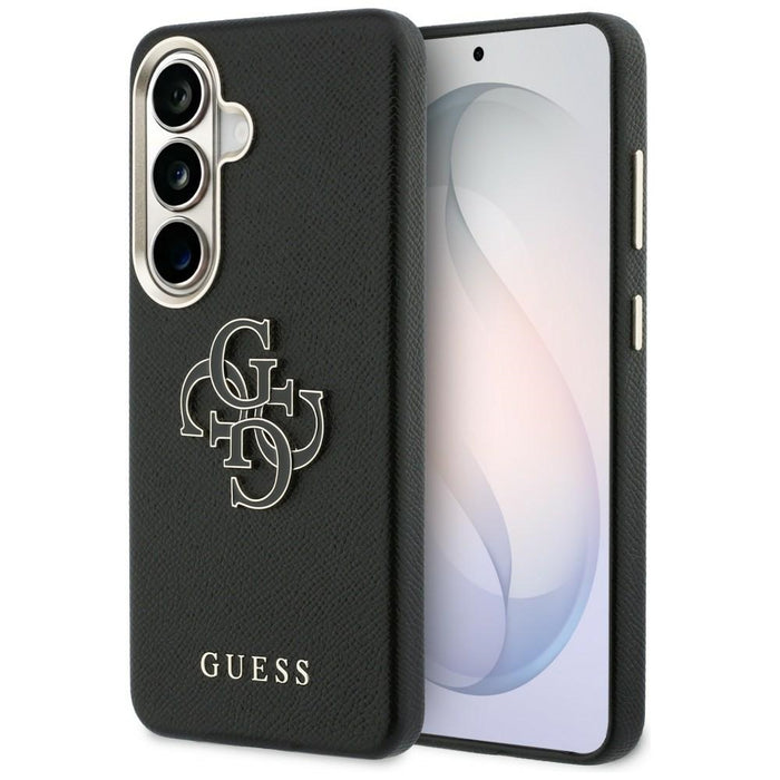 Кейс Guess Grained Big 4G Metal Logo за Samsung Galaxy S26 - черен