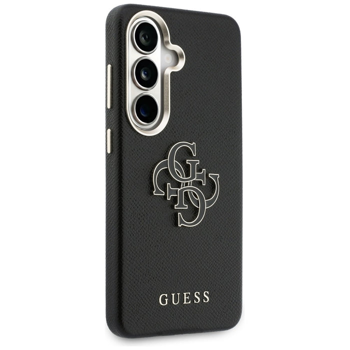 Кейс Guess Grained Big 4G Metal Logo за Samsung Galaxy S26 - черен