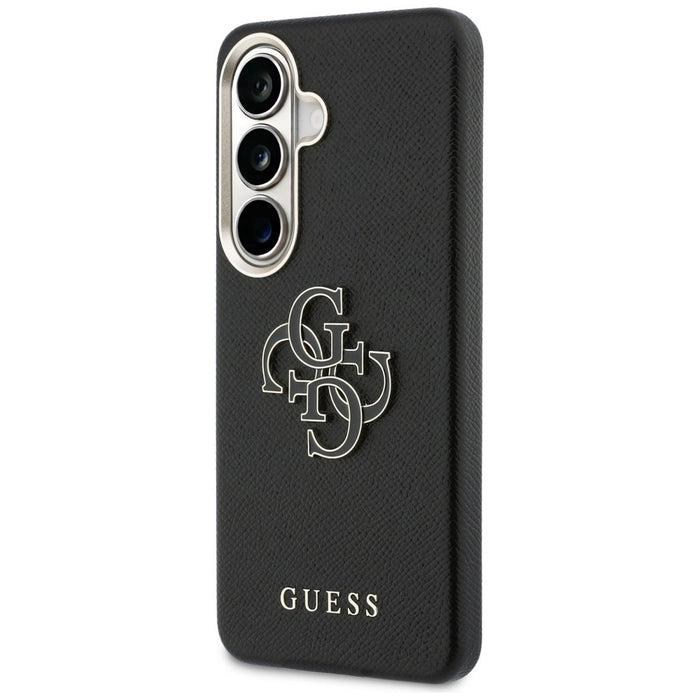 Кейс Guess Grained Big 4G Metal Logo за Samsung Galaxy S26 - черен