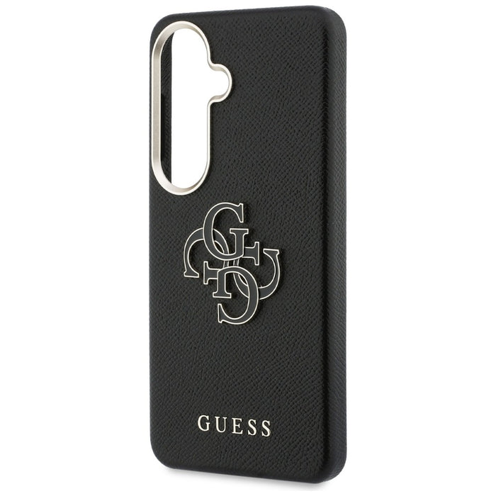 Кейс Guess Grained Big 4G Metal Logo за Samsung Galaxy S26 - черен