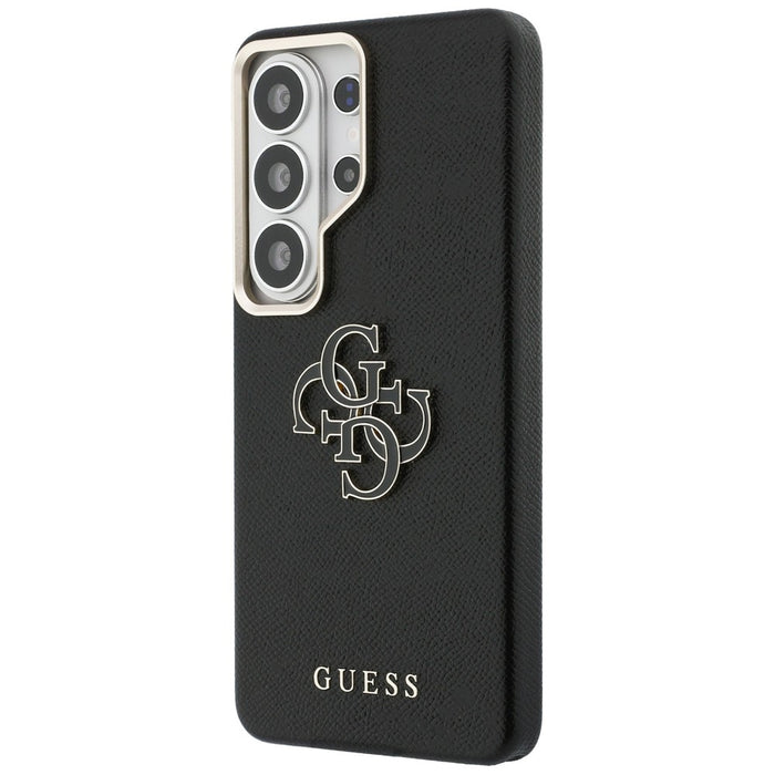 Кейс Guess Grained Big 4G Metal Logo за Samsung Galaxy S26 Ultra - черен