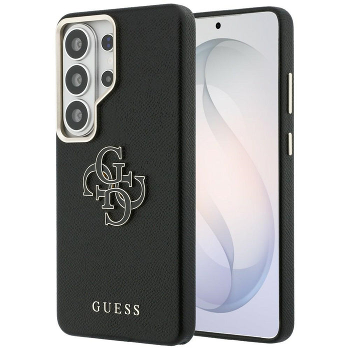 Кейс Guess Grained Big 4G Metal Logo за Samsung Galaxy S26 Ultra - черен
