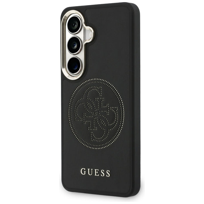 Калъф Guess с перфорирано лого MagSafe за Samsung Galaxy S26 - черен