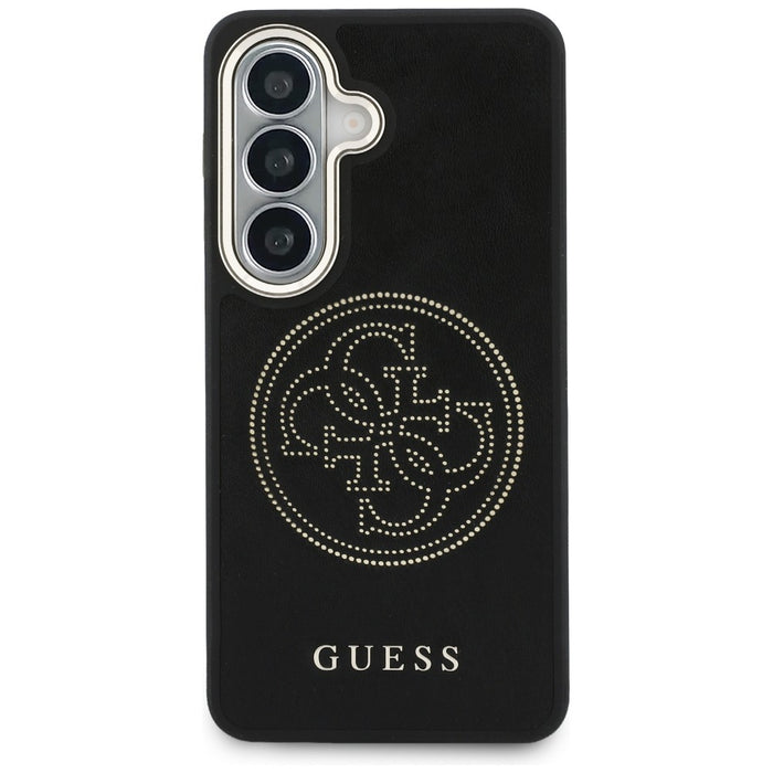 Калъф Guess с перфорирано лого MagSafe за Samsung Galaxy S26 - черен