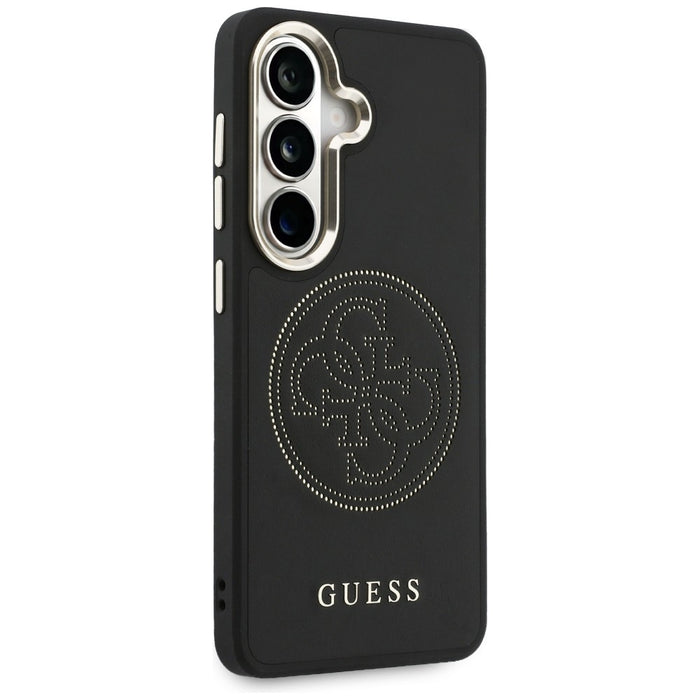 Калъф Guess с перфорирано лого MagSafe за Samsung Galaxy S26 - черен
