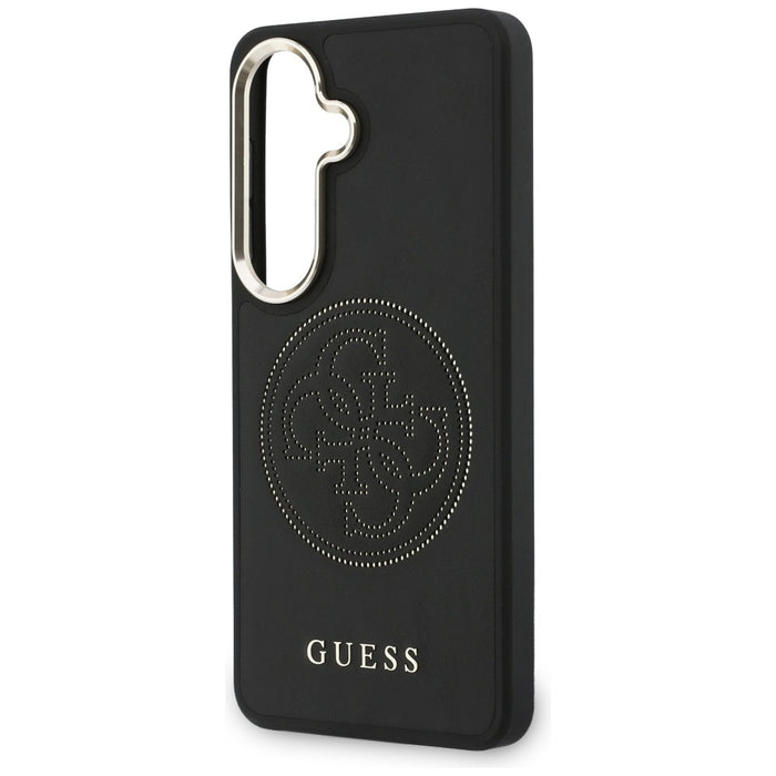 Калъф Guess с перфорирано лого MagSafe за Samsung Galaxy S26 - черен