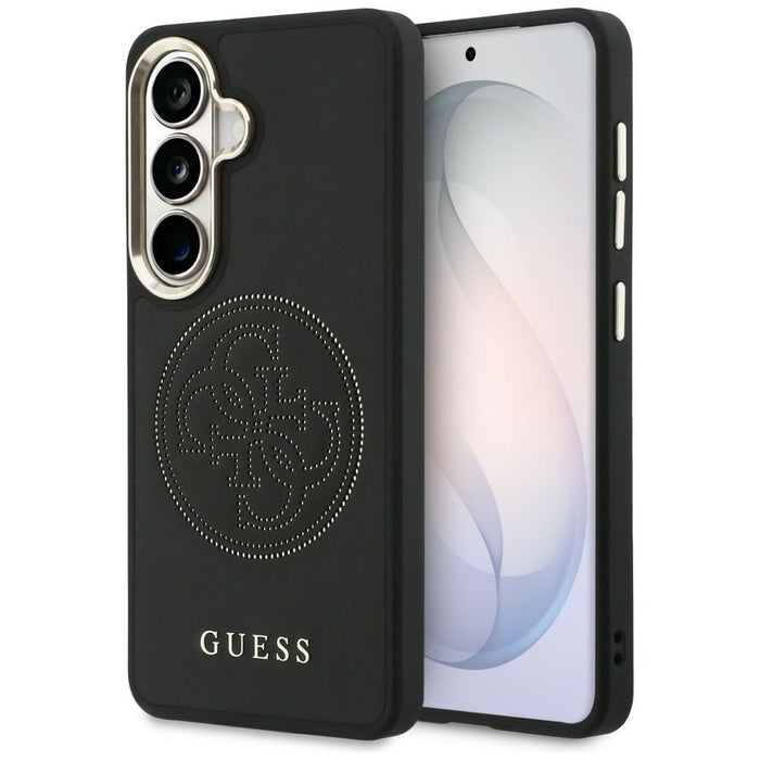 Калъф Guess с перфорирано лого MagSafe за Samsung Galaxy S26 - черен