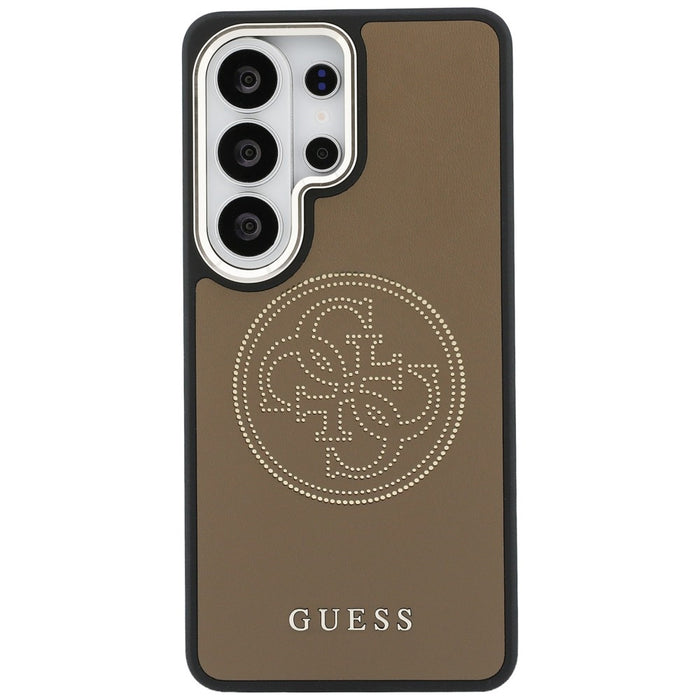 Калъф Guess Perforated Logo MagSafe за Samsung Galaxy S26 Ultra - кафяв