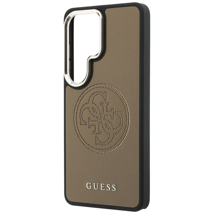 Калъф Guess Perforated Logo MagSafe за Samsung Galaxy S26 Ultra - кафяв