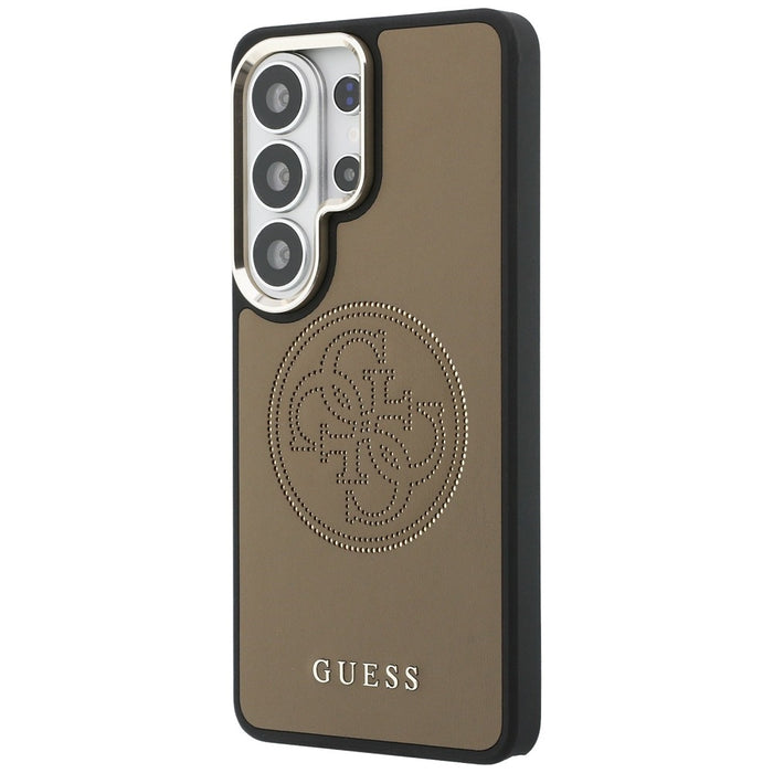 Калъф Guess Perforated Logo MagSafe за Samsung Galaxy S26 Ultra - кафяв