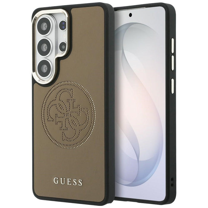 Калъф Guess Perforated Logo MagSafe за Samsung Galaxy S26 Ultra - кафяв