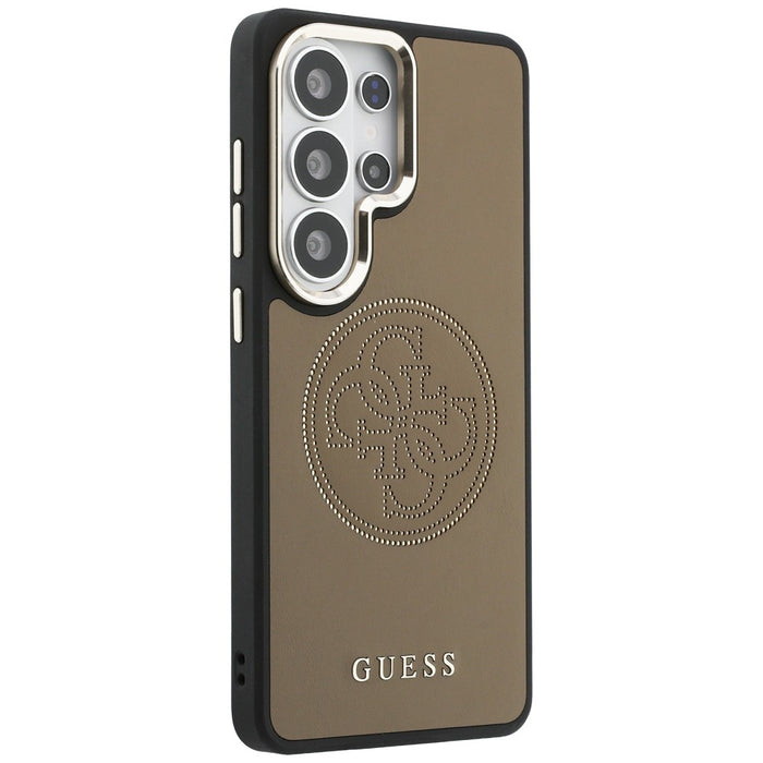 Калъф Guess Perforated Logo MagSafe за Samsung Galaxy S26 Ultra - кафяв