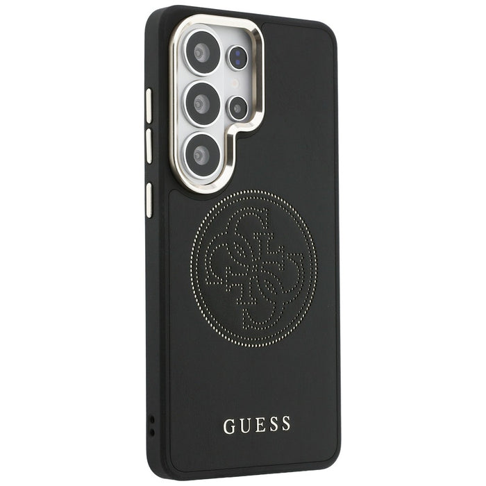 Калъф Guess с перфорирано лого MagSafe за Samsung Galaxy S26 Ultra - черен