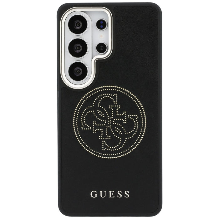 Калъф Guess с перфорирано лого MagSafe за Samsung Galaxy S26 Ultra - черен