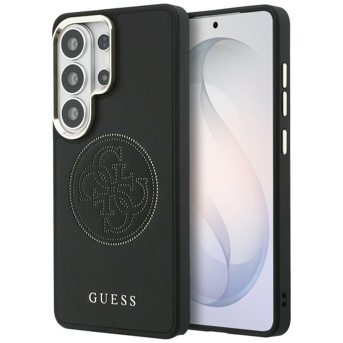 Калъф Guess с перфорирано лого MagSafe за Samsung Galaxy S26 Ultra - черен