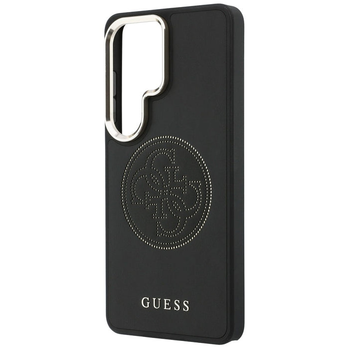 Калъф Guess с перфорирано лого MagSafe за Samsung Galaxy S26 Ultra - черен