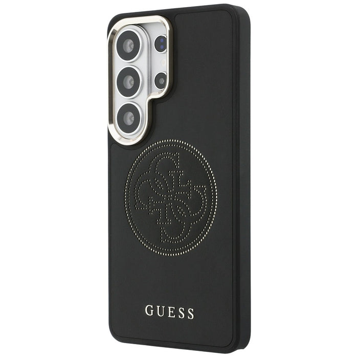 Калъф Guess с перфорирано лого MagSafe за Samsung Galaxy S26 Ultra - черен