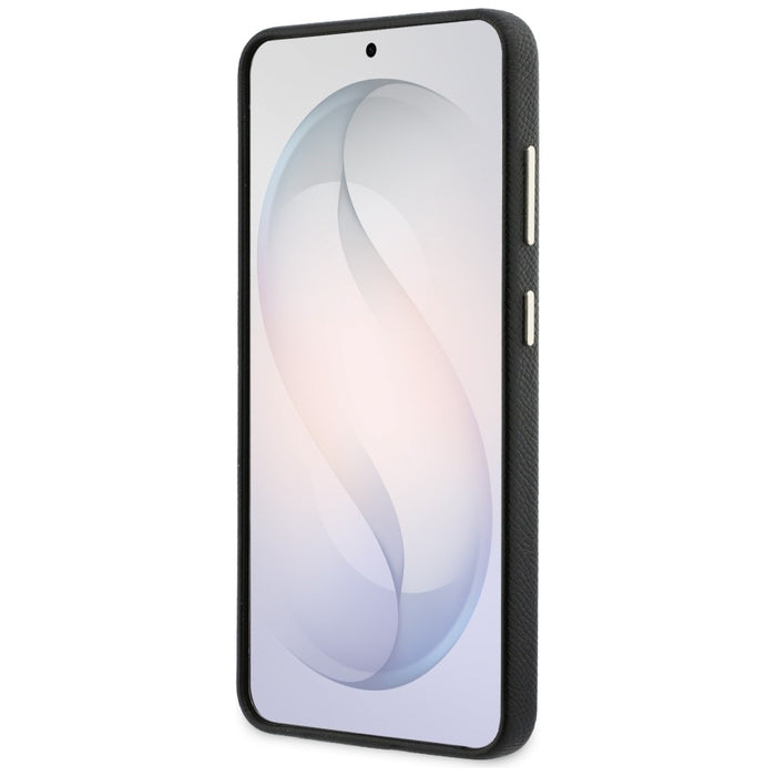 Калъф Guess MagSafe с кръгло лого с кристали за Samsung Galaxy S26 - черен