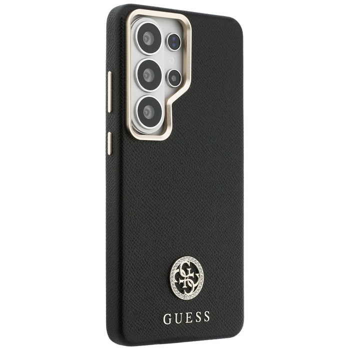 Калъф Guess MagSafe с кръгло лого с кристали за Samsung Galaxy S26 Ultra - черен