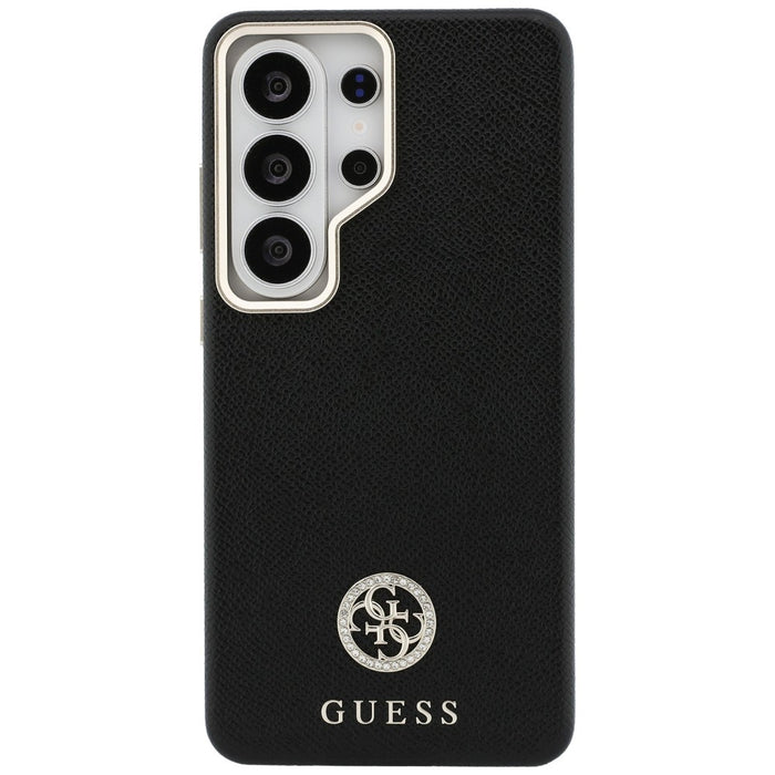 Калъф Guess MagSafe с кръгло лого с кристали за Samsung Galaxy S26 Ultra - черен