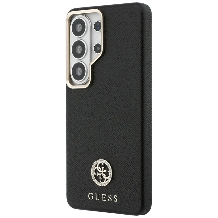 Калъф Guess MagSafe с кръгло лого с кристали за Samsung Galaxy S26 Ultra - черен
