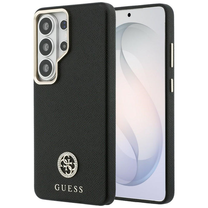 Калъф Guess MagSafe с кръгло лого с кристали за Samsung Galaxy S26 Ultra - черен