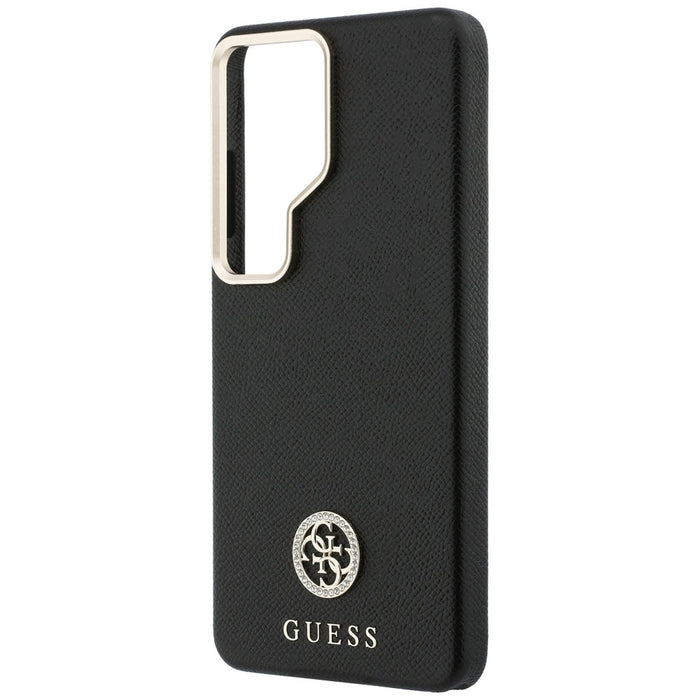 Калъф Guess MagSafe с кръгло лого с кристали за Samsung Galaxy S26 Ultra - черен