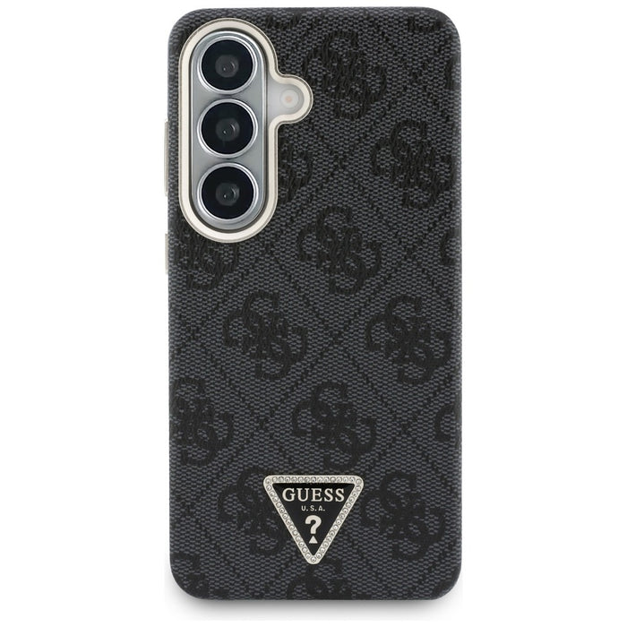 Калъф Guess 4G с триъгълно лого MagSafe за Samsung Galaxy S26+ - черен