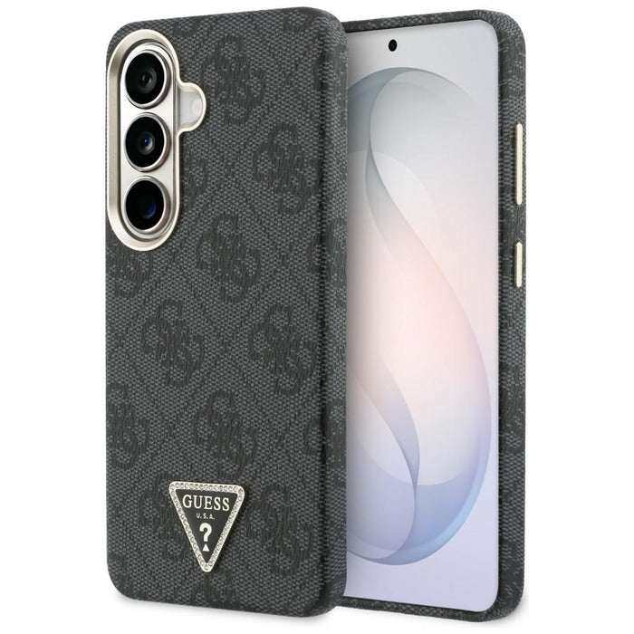 Калъф Guess 4G с триъгълно лого MagSafe за Samsung Galaxy S26+ - черен