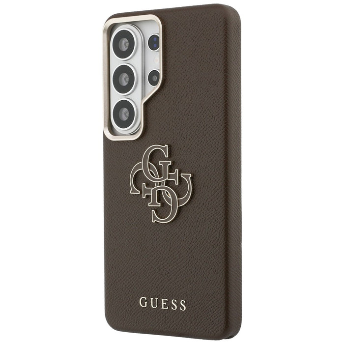 Калъф Guess Grained Big 4G Metal Logo за Samsung Galaxy S26 Ultra - кафяв