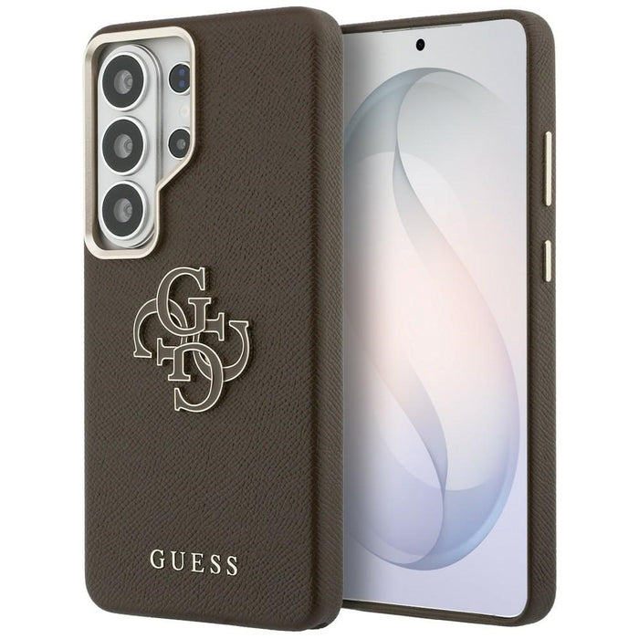 Калъф Guess Grained Big 4G Metal Logo за Samsung Galaxy S26 Ultra - кафяв