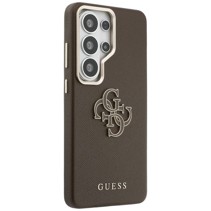 Калъф Guess Grained Big 4G Metal Logo за Samsung Galaxy S26 Ultra - кафяв
