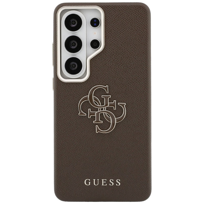 Калъф Guess Grained Big 4G Metal Logo за Samsung Galaxy S26 Ultra - кафяв