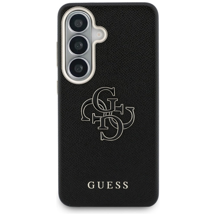 Кейс Guess Grained Big 4G Metal Logo за Samsung Galaxy S26+ - черен