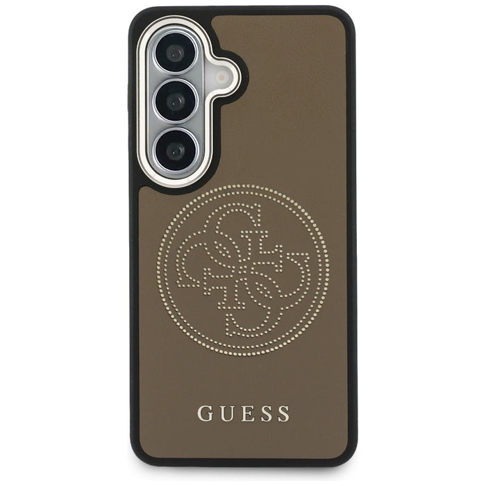 Калъф Guess с перфорирано лого MagSafe за Samsung Galaxy S26 - кафяв