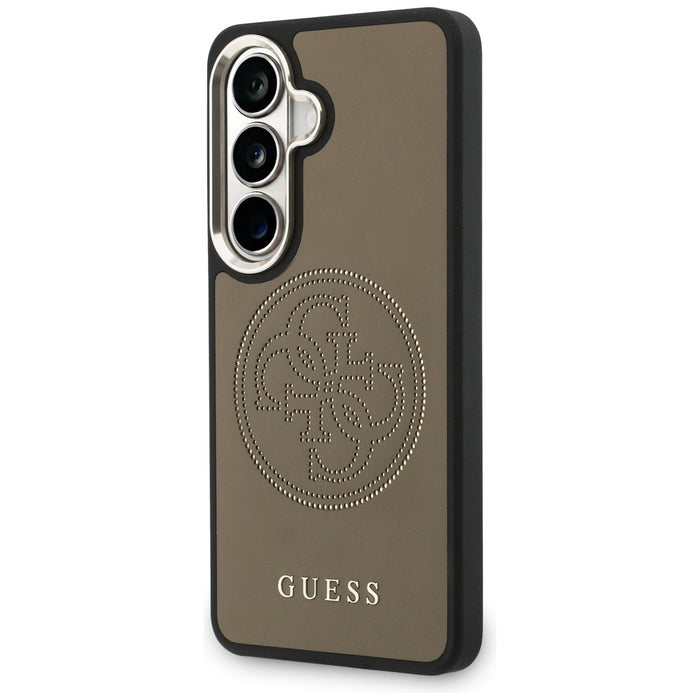 Калъф Guess с перфорирано лого MagSafe за Samsung Galaxy S26 - кафяв