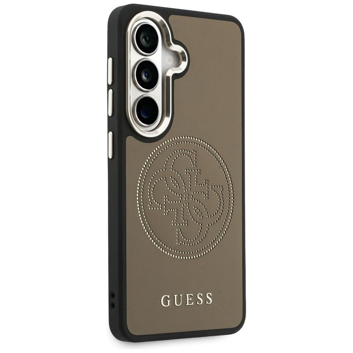 Калъф Guess с перфорирано лого MagSafe за Samsung Galaxy S26 - кафяв