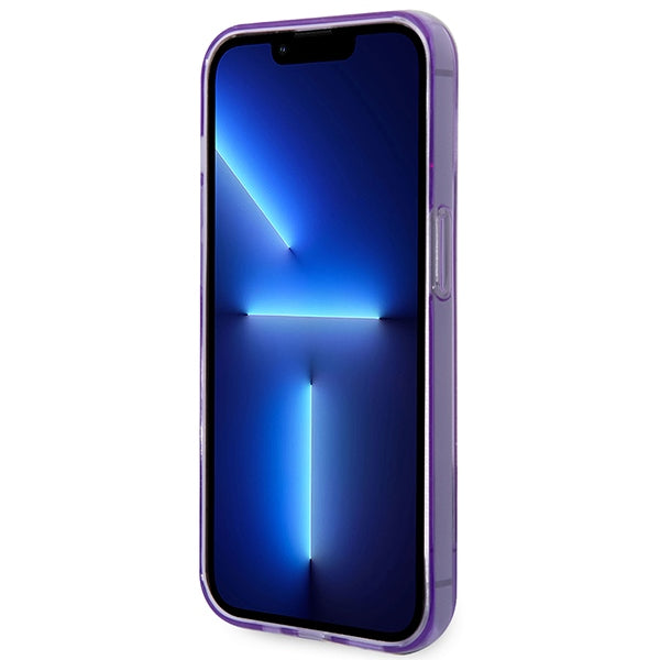 Прозрачен калъф Guess за iPhone 14 Pro Max - лилав