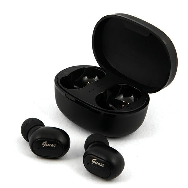 Безжични Bluetooth слушалки Guess GUTWST30BKTWS + Докинг станция - Черни