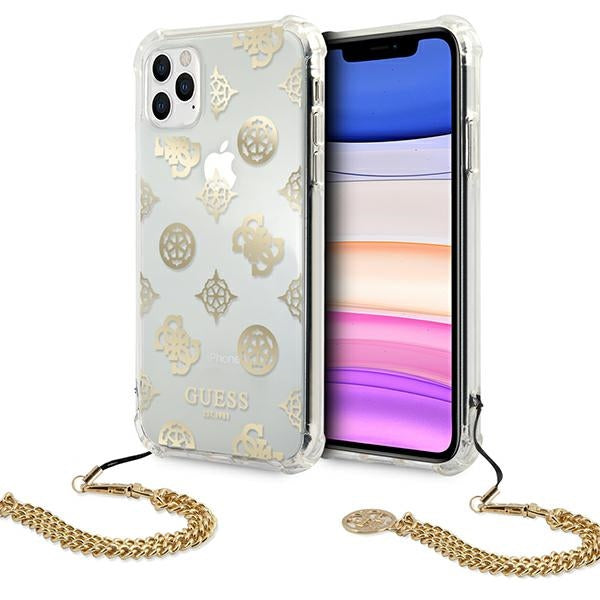 Калъф Guess Peony Chain Collection за iPhone 11 Pro - златен