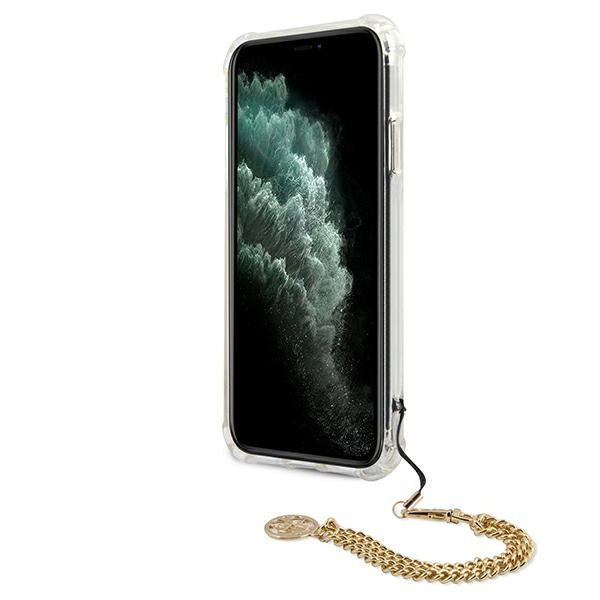 Калъф Guess Peony Chain Collection за iPhone 11 Pro - златен